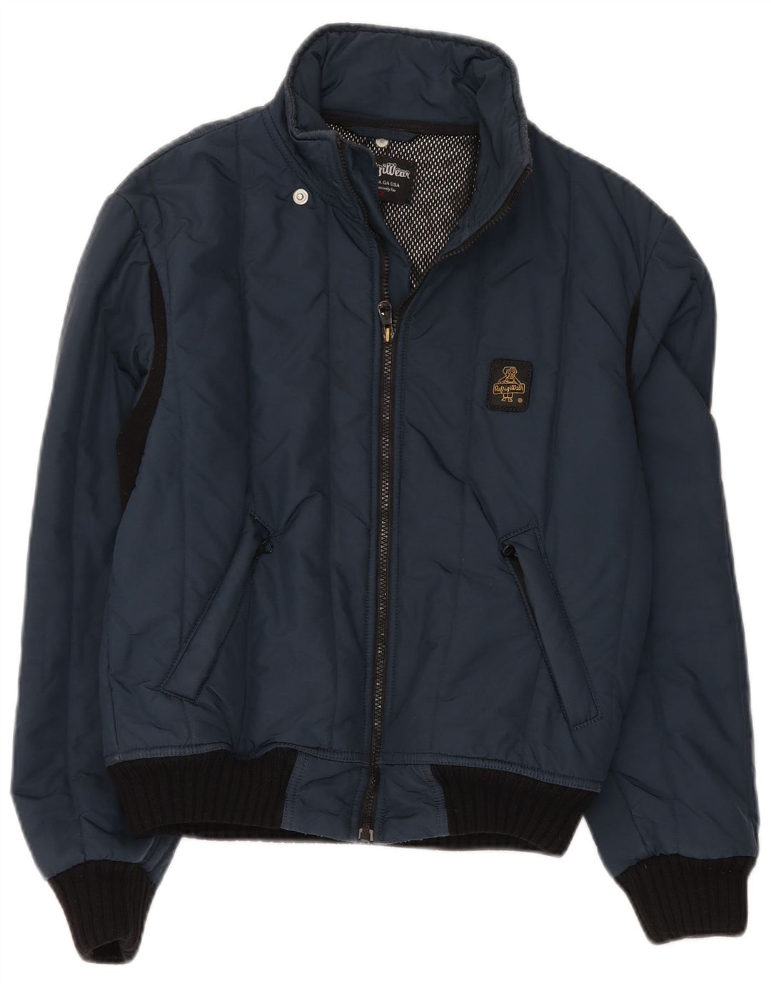 Jaqueta bomber masculina REFRIGIWEAR UK 36 pequena azul marinho poliamida