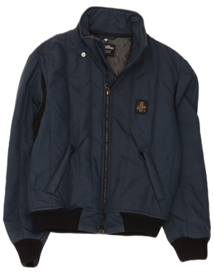 Jaqueta bomber masculina REFRIGIWEAR UK 36 pequena azul marinho poliamida