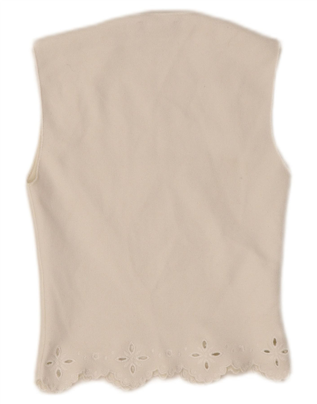 Zara Top curto sem mangas feminino UK 8 pequeno branco