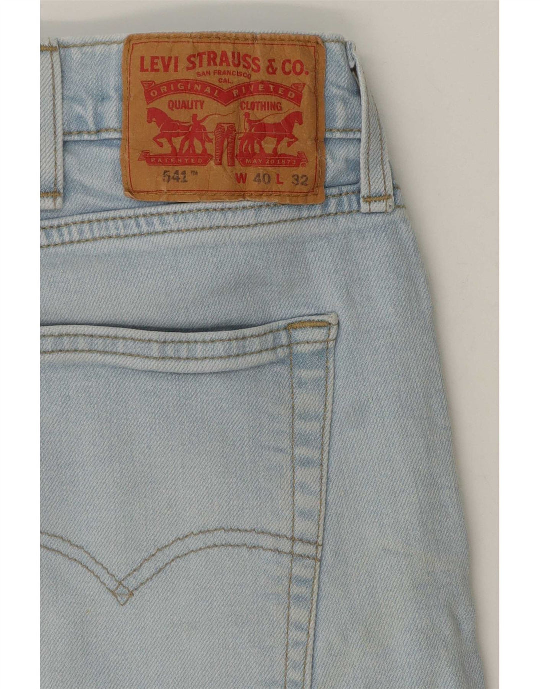 Calça jeans masculina Levi's 541 Athletic Tapered W40 L32 azul algodão