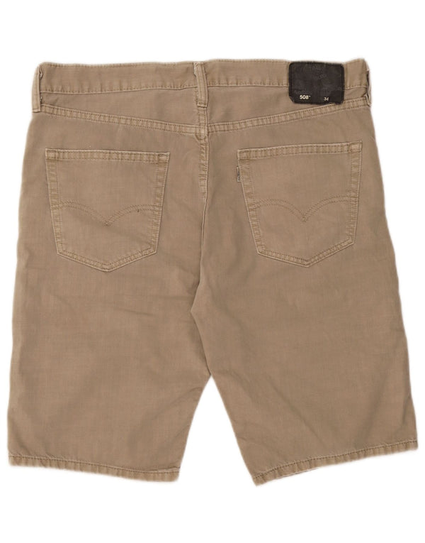 Shorts jeans masculino 508 Levi's W34 grande algodão bege
