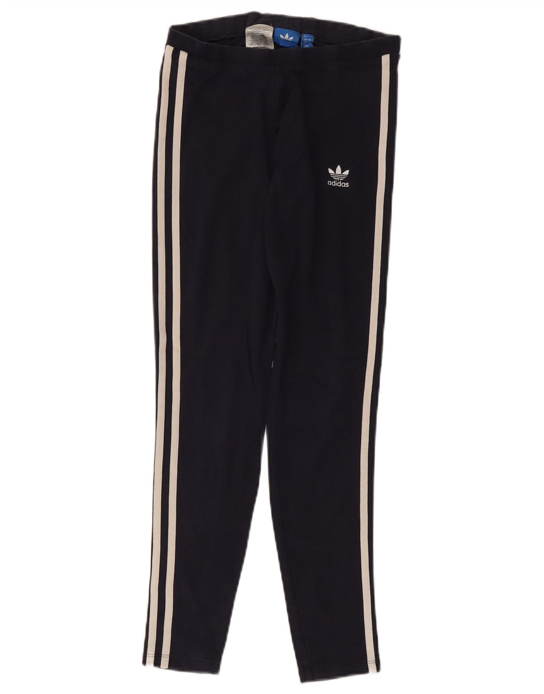 Leggings Adidas Femininas UK 8 Pequenas Azul Marinho Algodão