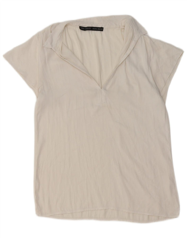 Polo feminino ZARA UK 6 XS branco