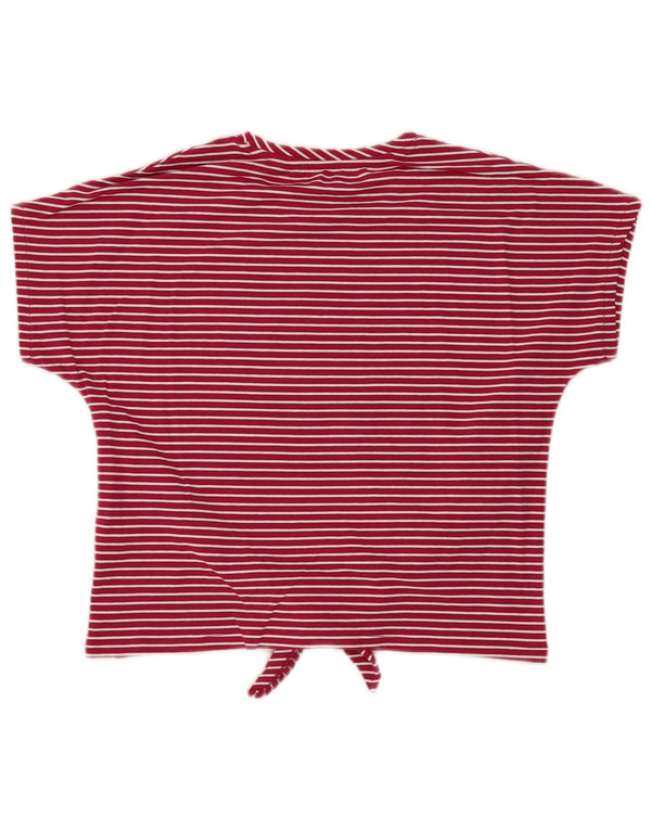 Camiseta feminina Guess com estampa gráfica UK 4 XS algodão listrado rosa