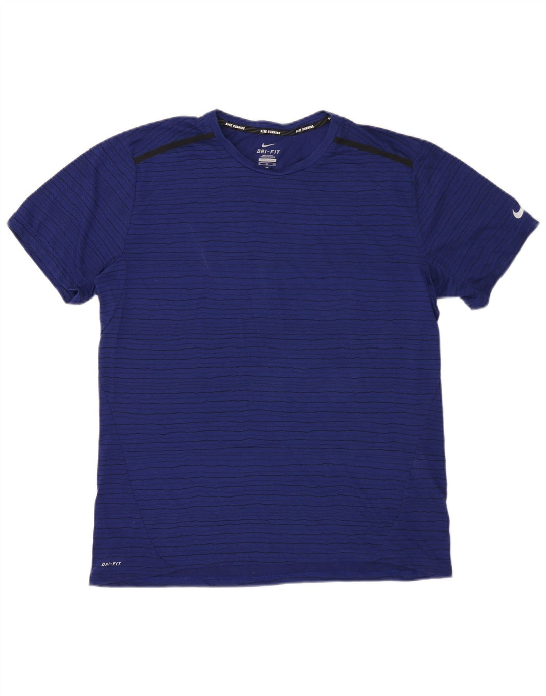 Camiseta masculina Nike Dri Fit Top XL azul marinho listrado poliéster