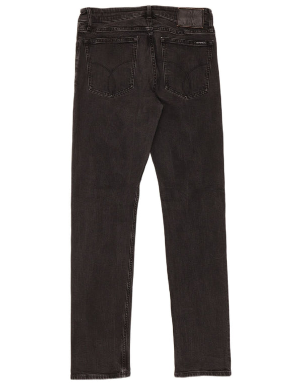 Calça Jeans Calvin Klein Masculina Slim Fit Straight W31 L32 Algodão Preto