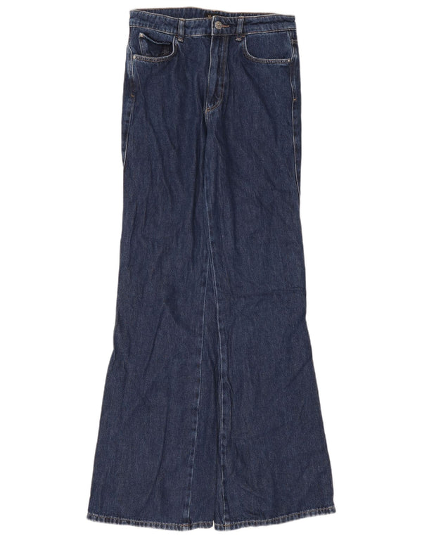 Jeans feminino Massimo Dutti Flared EU 38 Pequeno W28 L34 Azul Marinho Algodão