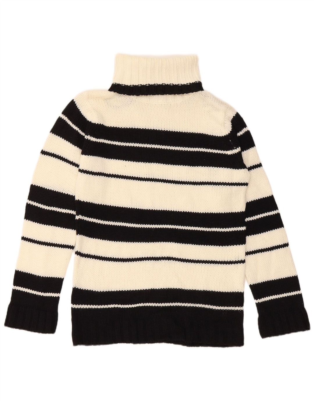 Suéter feminino OKAY com gola redonda EU 40 listrado preto médio