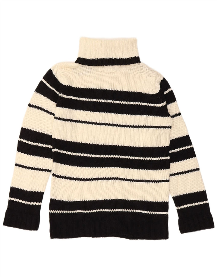 Suéter feminino OKAY com gola redonda EU 40 listrado preto médio