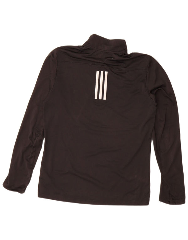 Adidas Mens Aeroready Zip Neck Pulôver Treino Top Pequeno Poliéster Preto