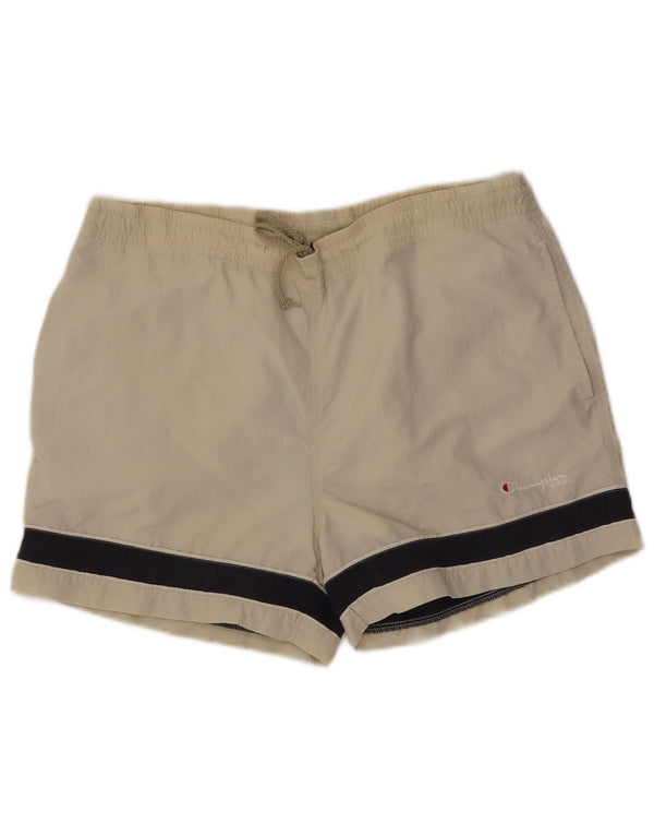 Shorts de natação masculino Champion médio bege colorblock