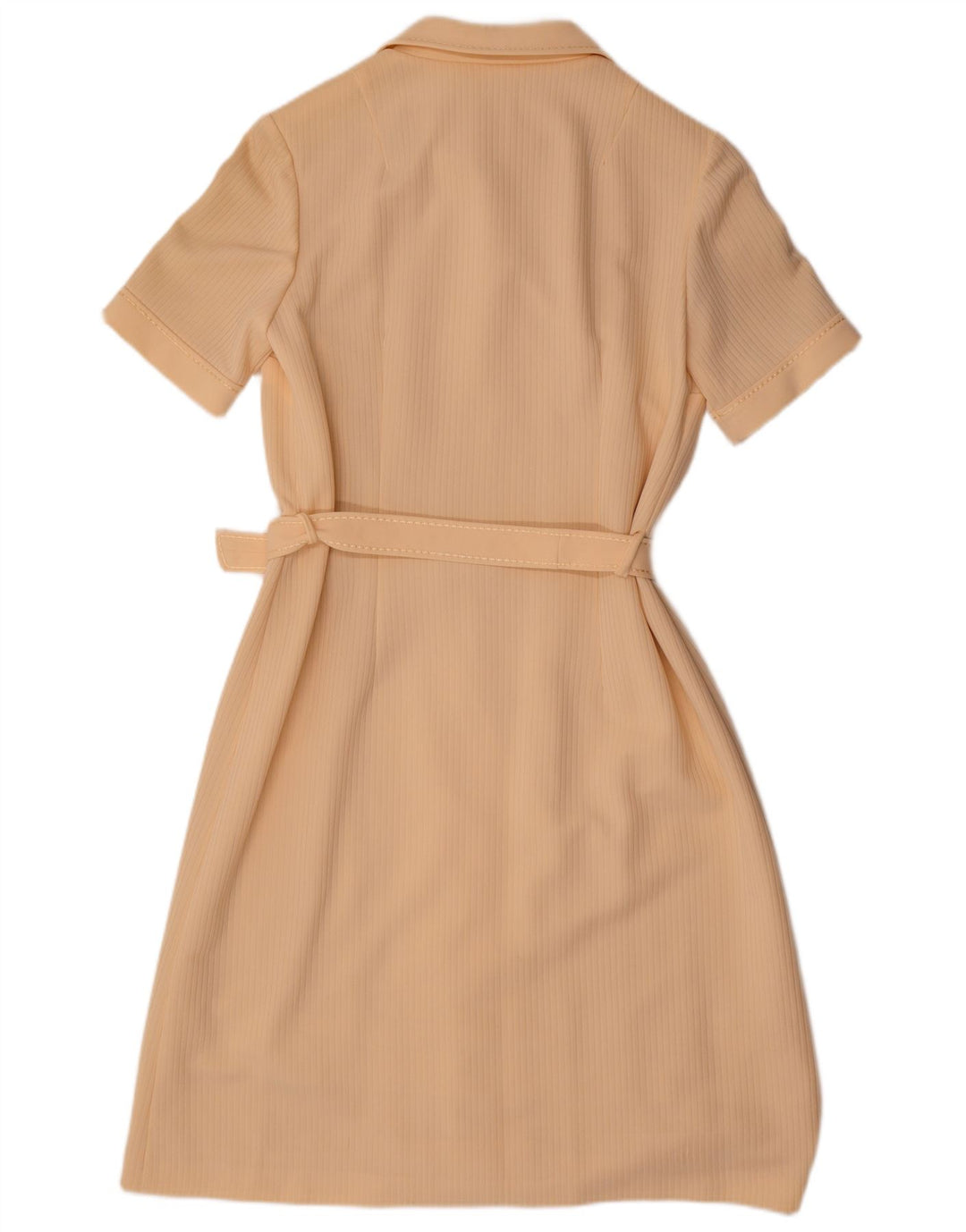 Vestido polo feminino vintage UK 12 médio bege