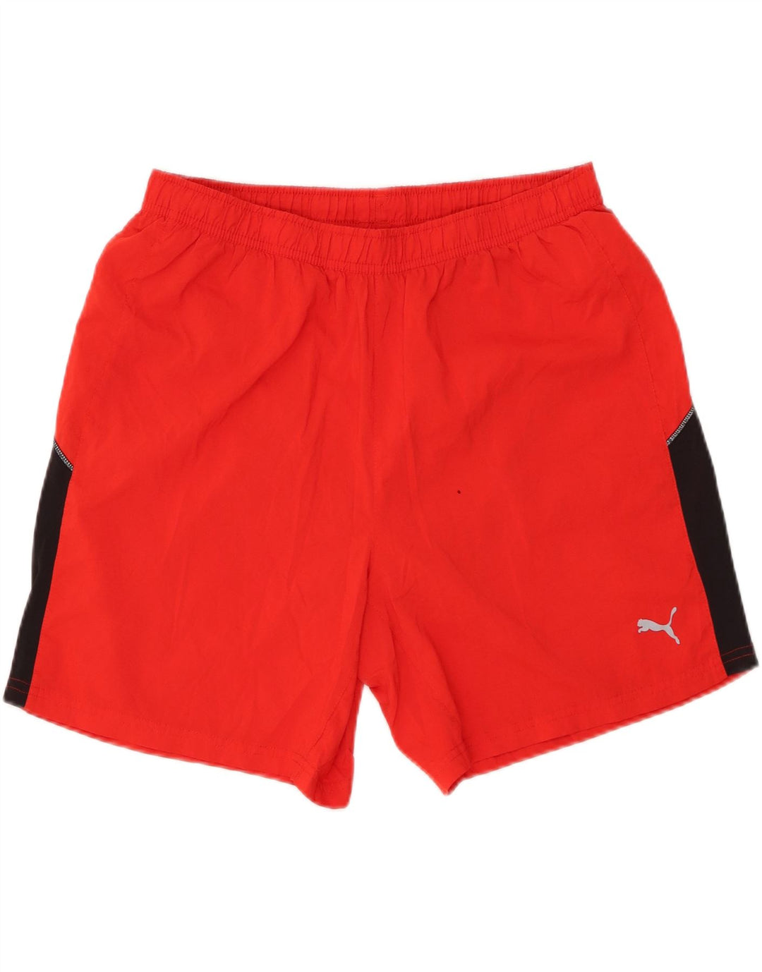 Shorts esportivos masculinos PUMA grande poliéster colorblock vermelho