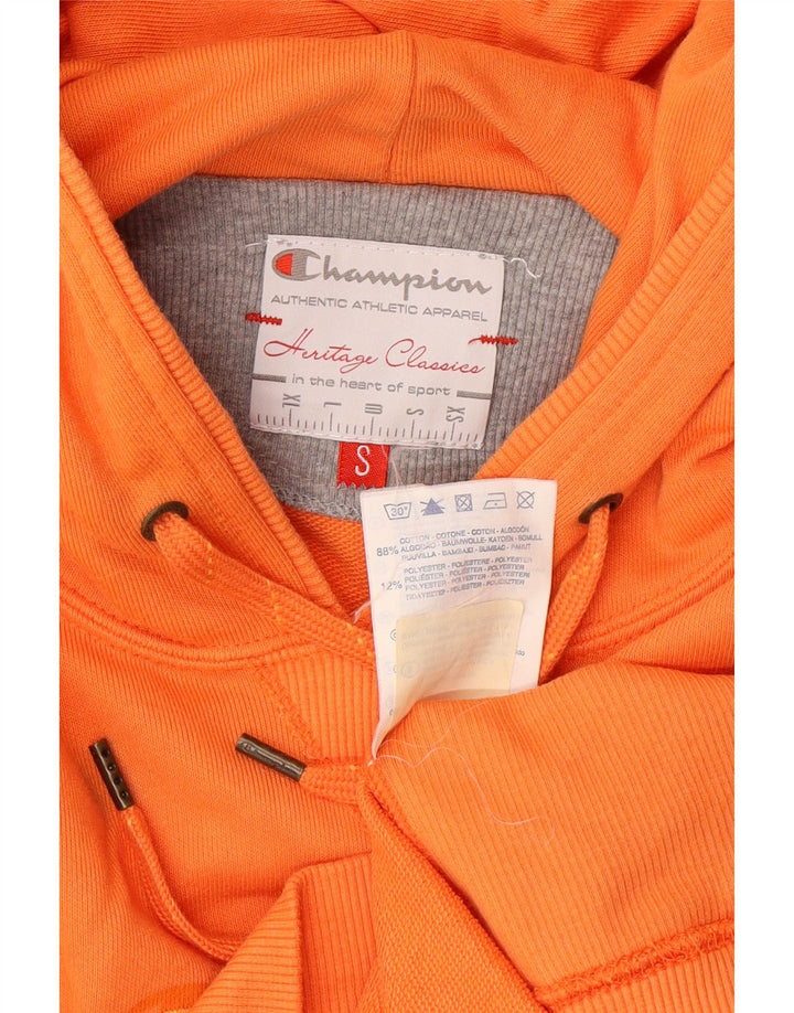 Jumper com capuz gráfico Champion feminino Heritage Classics Reino Unido 10 pequeno laranja