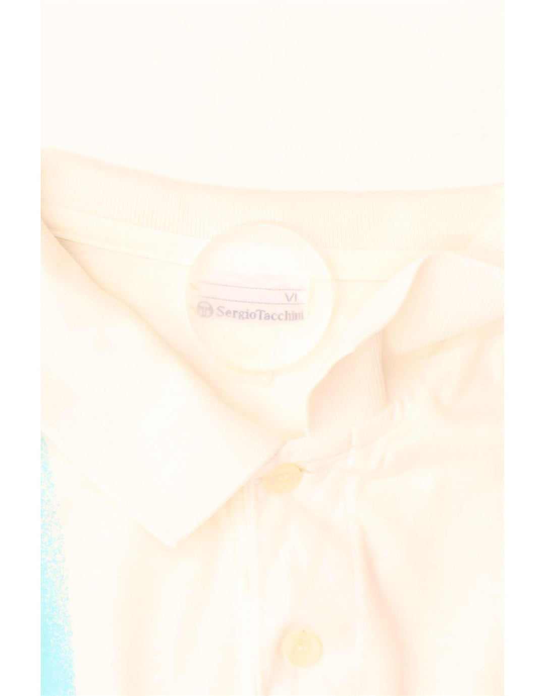 SERGIO TACCHINI Camisa polo masculina EU 52 grande listrada branca