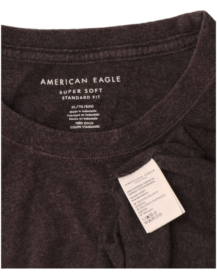 American Eagle Camiseta masculina de ajuste padrão Top XL algodão cinza