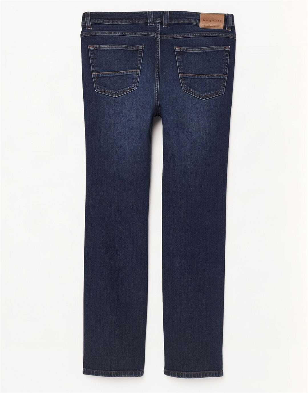 Bugatti Masculino Nevada Straight Jeans W36 L32 Azul Marinho Algodão