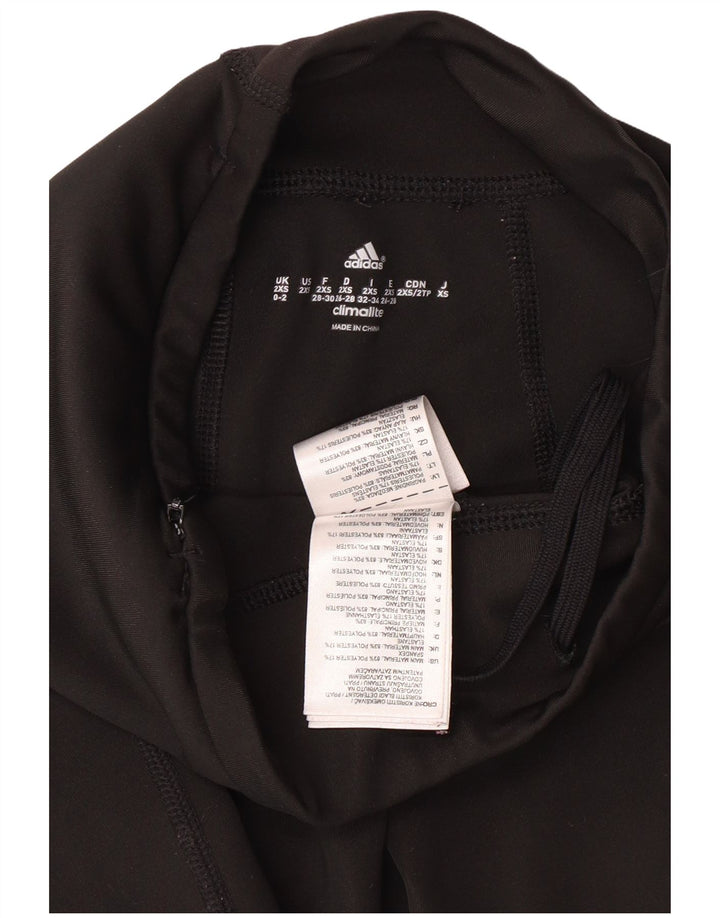 ADIDAS Womens Climalite Leggings UK 0/2 2XS Preto Colourblock Poliéster