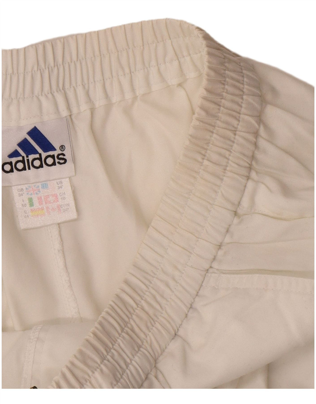 Adidas Mens Chino Shorts W34 Grande Poliéster Branco