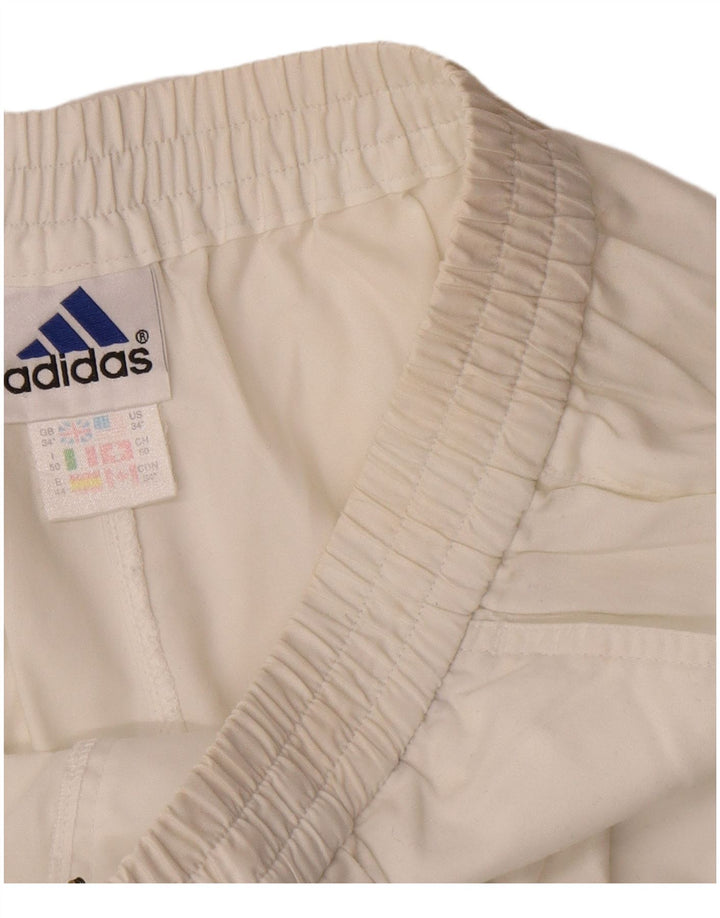 Adidas Mens Chino Shorts W34 Grande Poliéster Branco