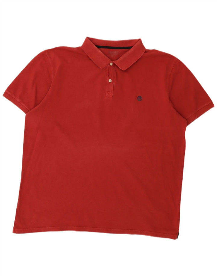Camisa polo masculina Timberland Slim Fit 2XL vermelha