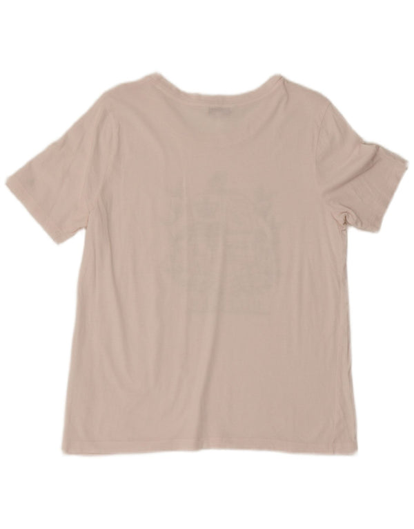 Camiseta feminina Tommy Hilfiger com estampa gráfica UK 16 grande rosa
