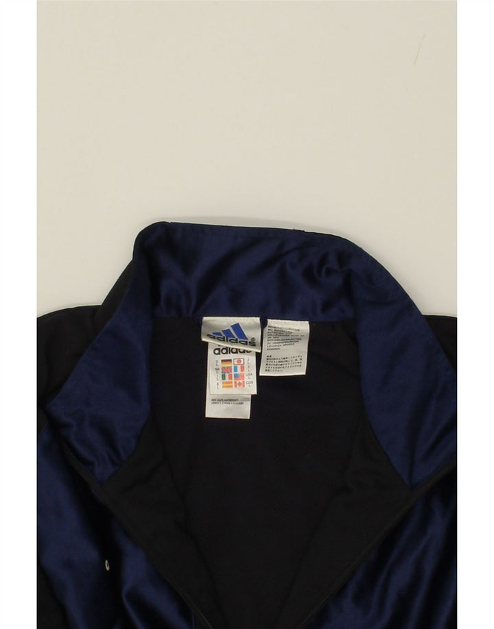 ADIDAS Mens Tracksuit Top Jacket Large Navy Blue Colourblock Polyester Vintage Adidas and Second-Hand Adidas from Messina Hembry 