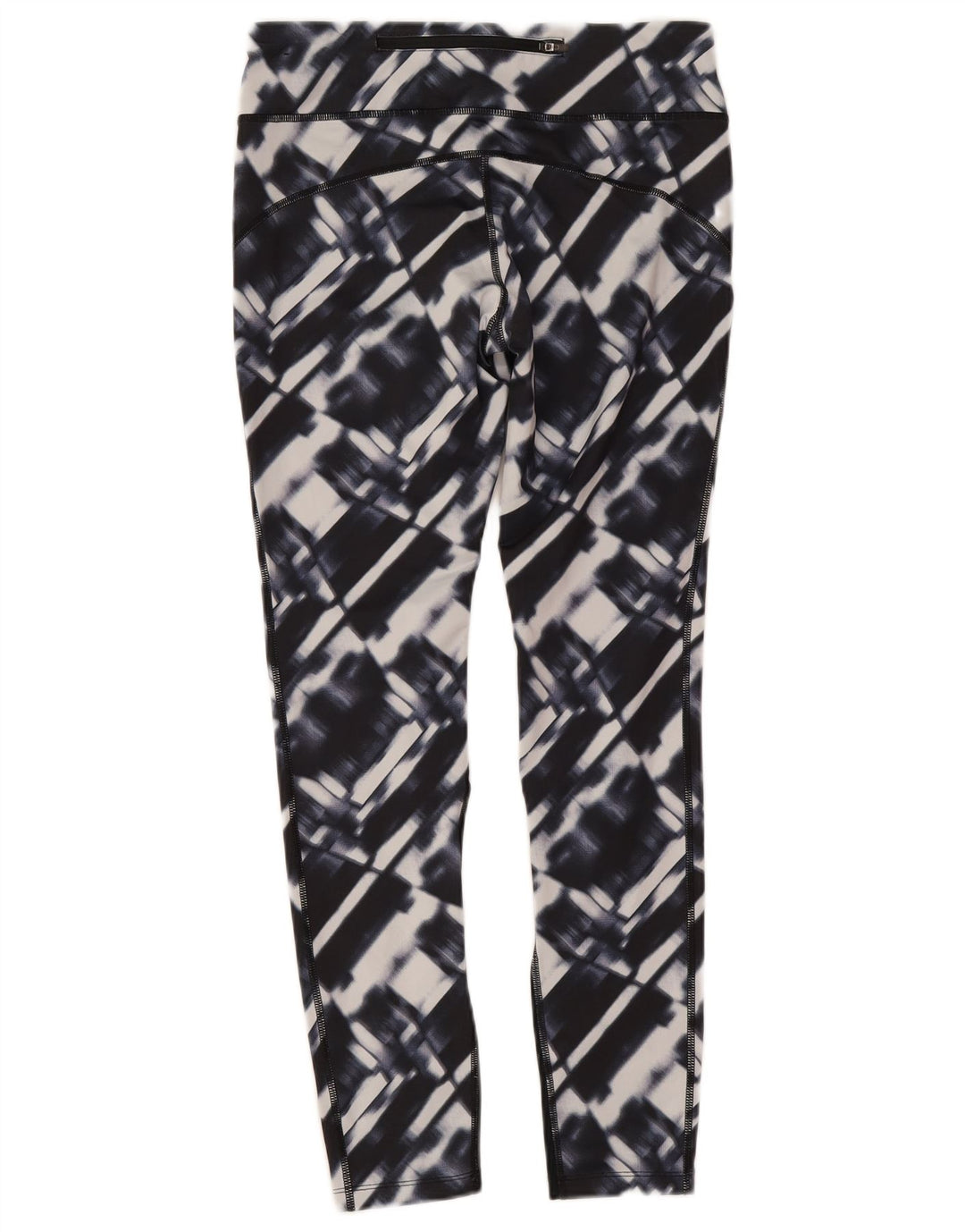 Nike Womens Dri Fit Leggings UK 12 Médio Azul Marinho Geométrico Poliéster