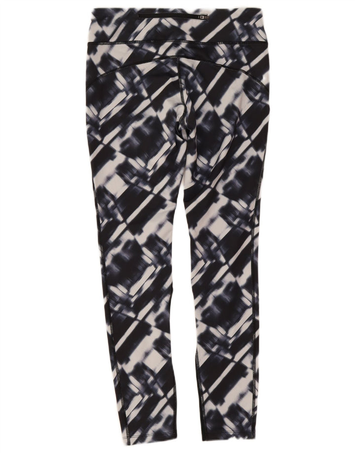 Nike Womens Dri Fit Leggings UK 12 Médio Azul Marinho Geométrico Poliéster