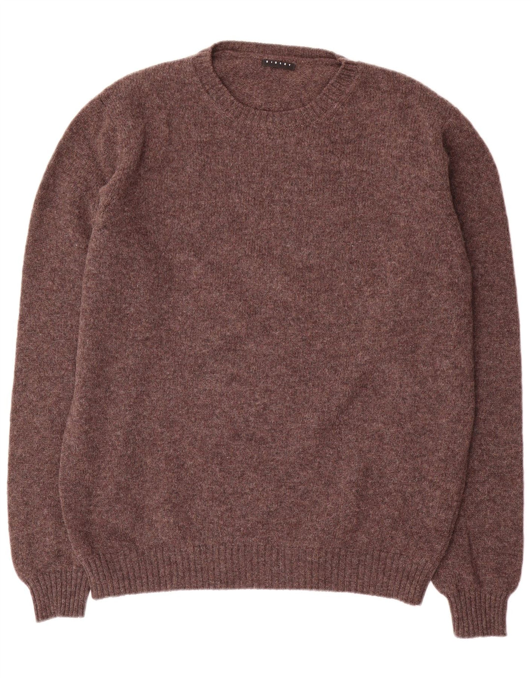 Suéter masculino Sisley com gola redonda 2XL lã marrom