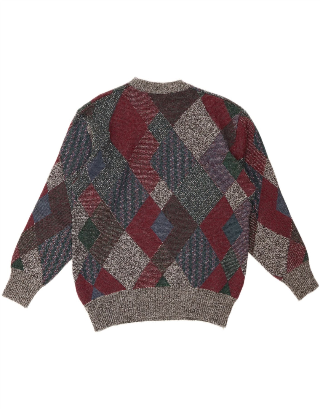 Suéter masculino VINTAGE com gola redonda IT 48 médio multicolorido