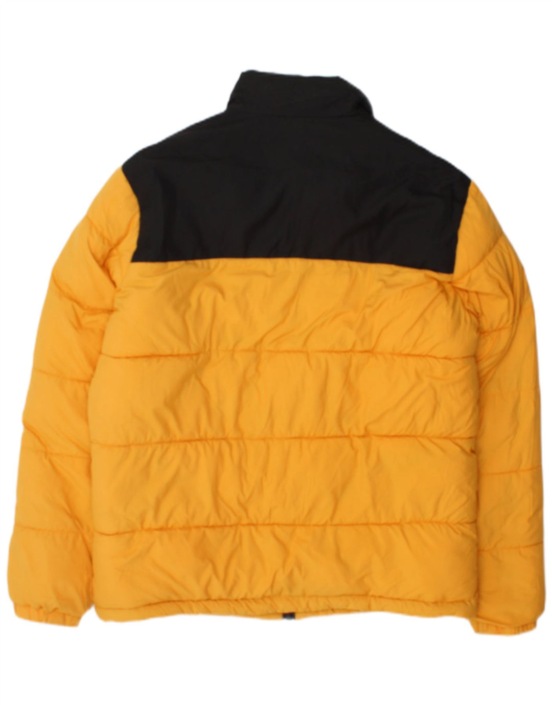 Jaqueta acolchoada masculina Jack & Jones UK 38 bloco colorido amarelo médio