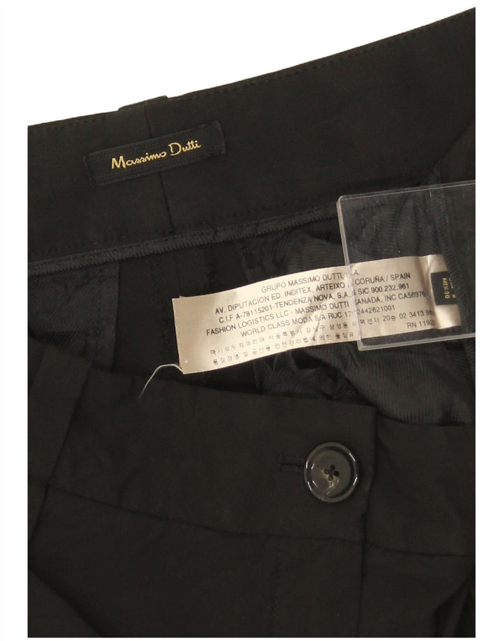 Calça cortada feminina Massimo Dutti EU 40 médio W30 L24 preto viscose
