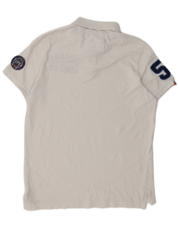 Camisa polo gráfica masculina Superdry 2XL branca