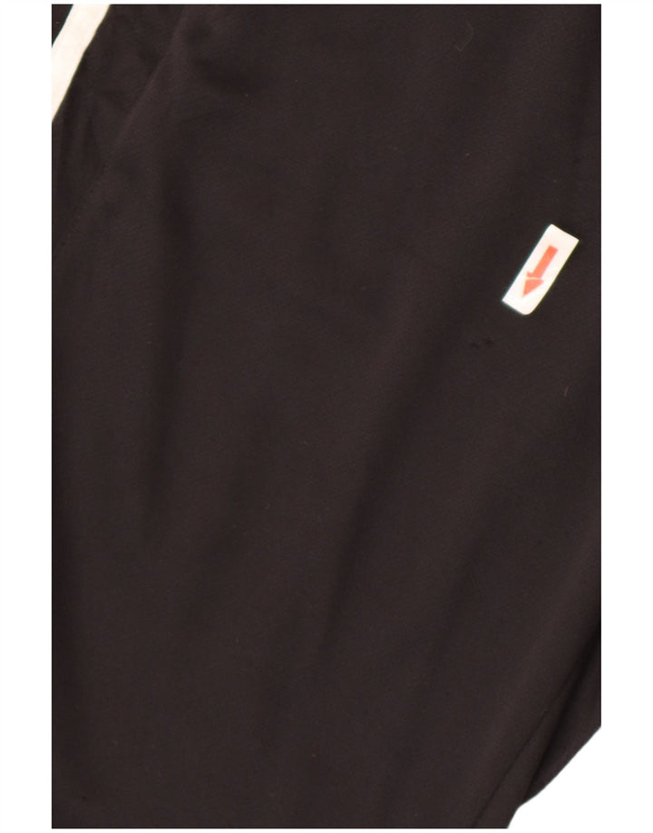 Adidas Womens Capri Calças de treino UK 14 Médio Preto Poliéster