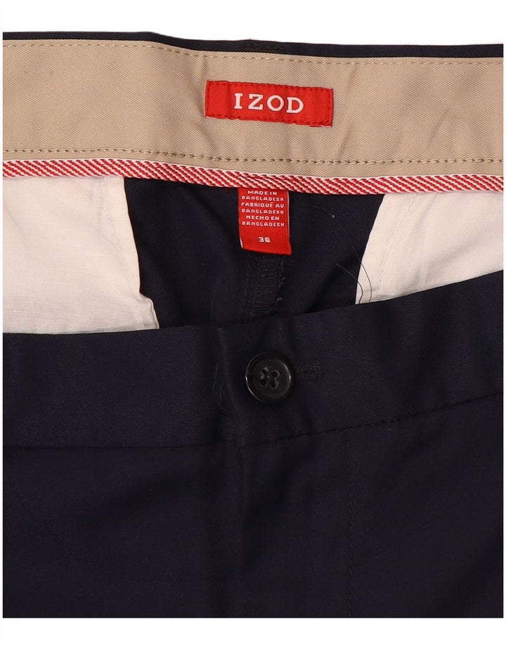 IZOD Mens Chino Shorts W36 Grande Azul Marinho