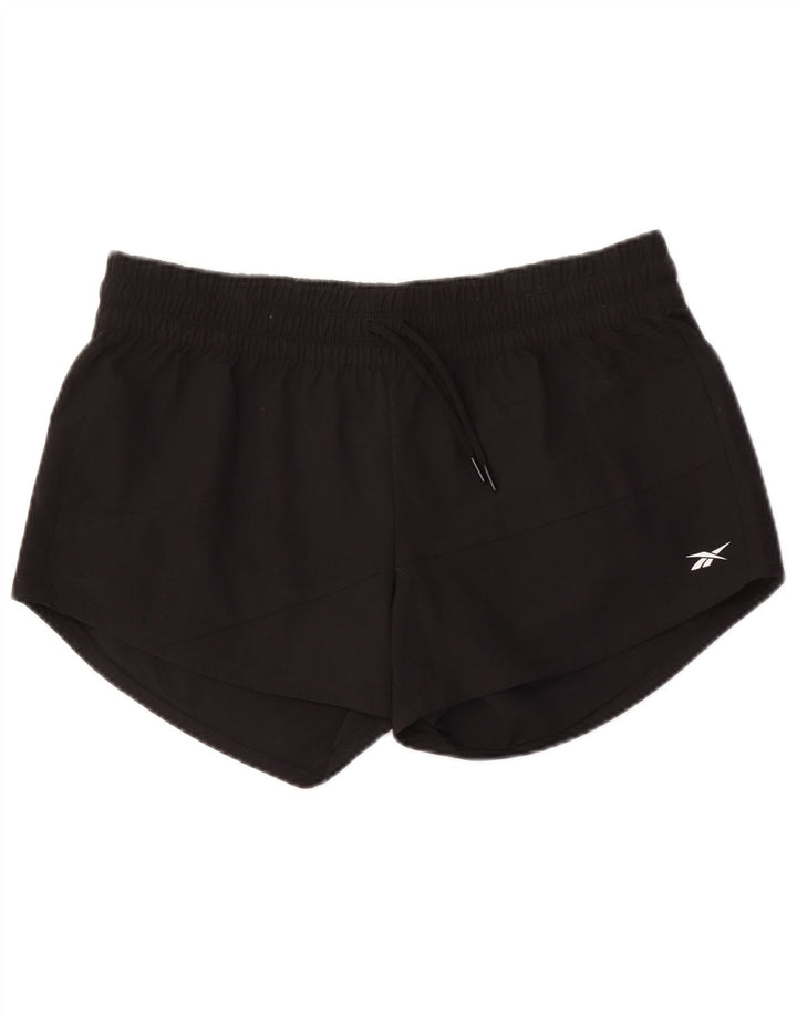 Shorts esportivo feminino Reebok UK 16 grande preto nylon