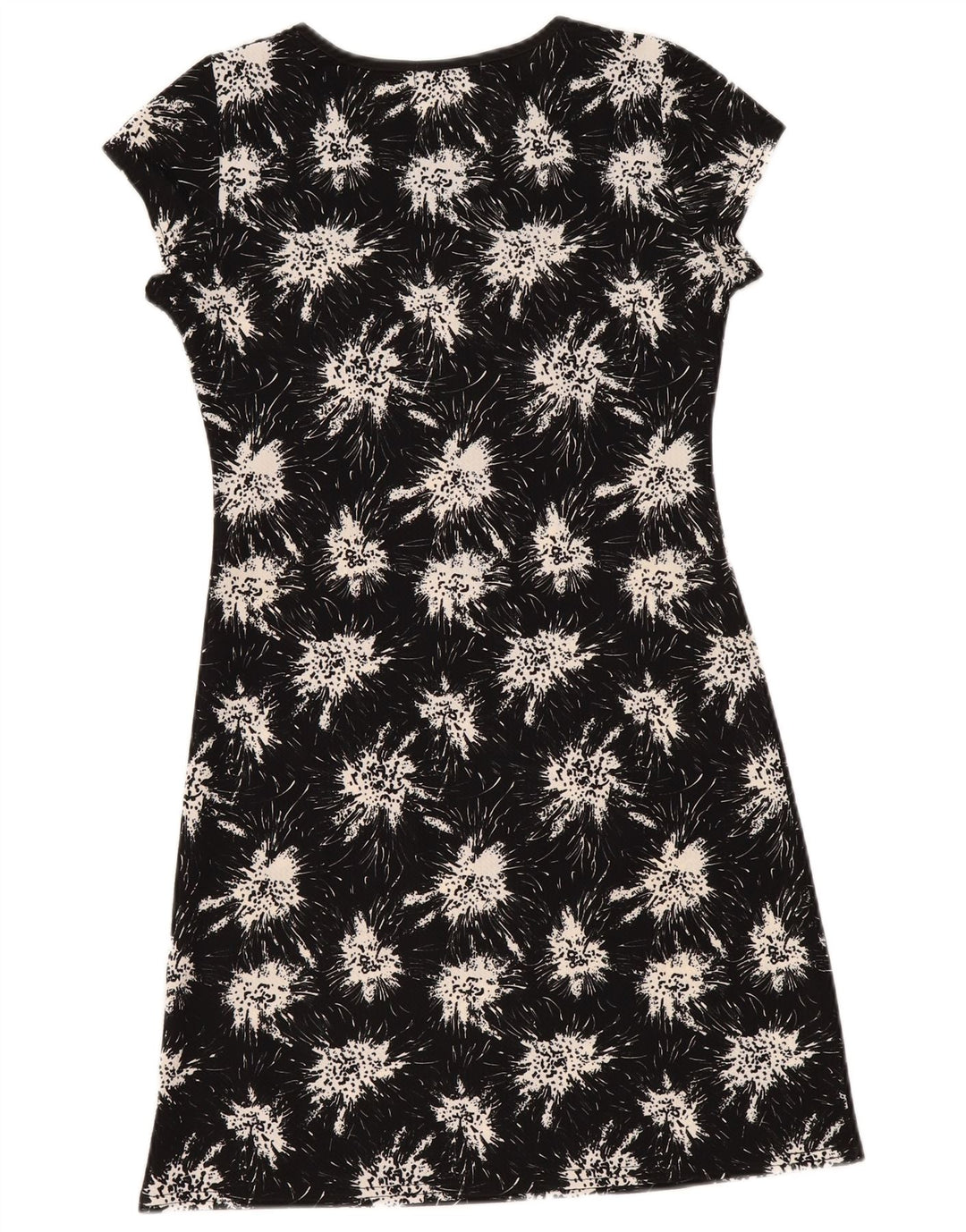 Vestido bainha feminino Liu Jo Reino Unido 12 poliéster floral preto médio