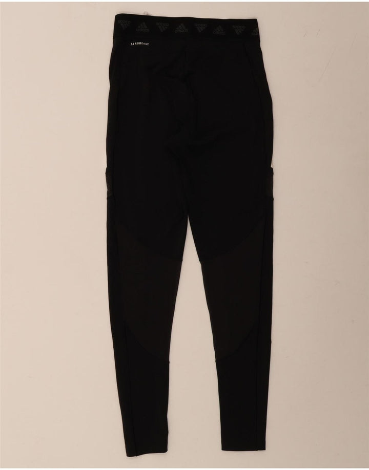 ADIDAS Womens Aeroready Graphic Leggings UK 12/14 Médio Preto Poliéster
