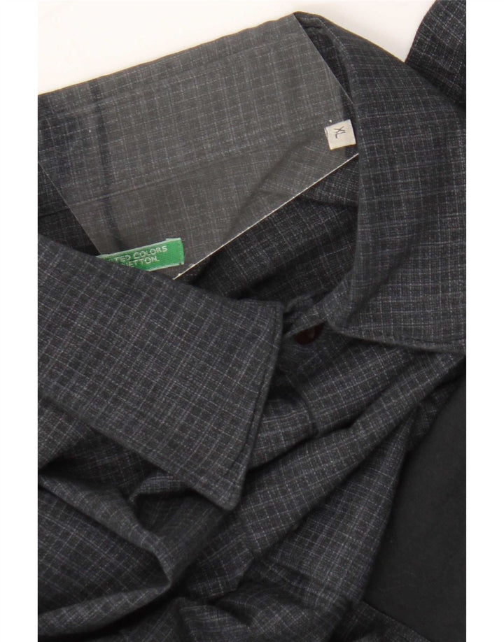 Camisa masculina Benetton XL azul marinho guingão