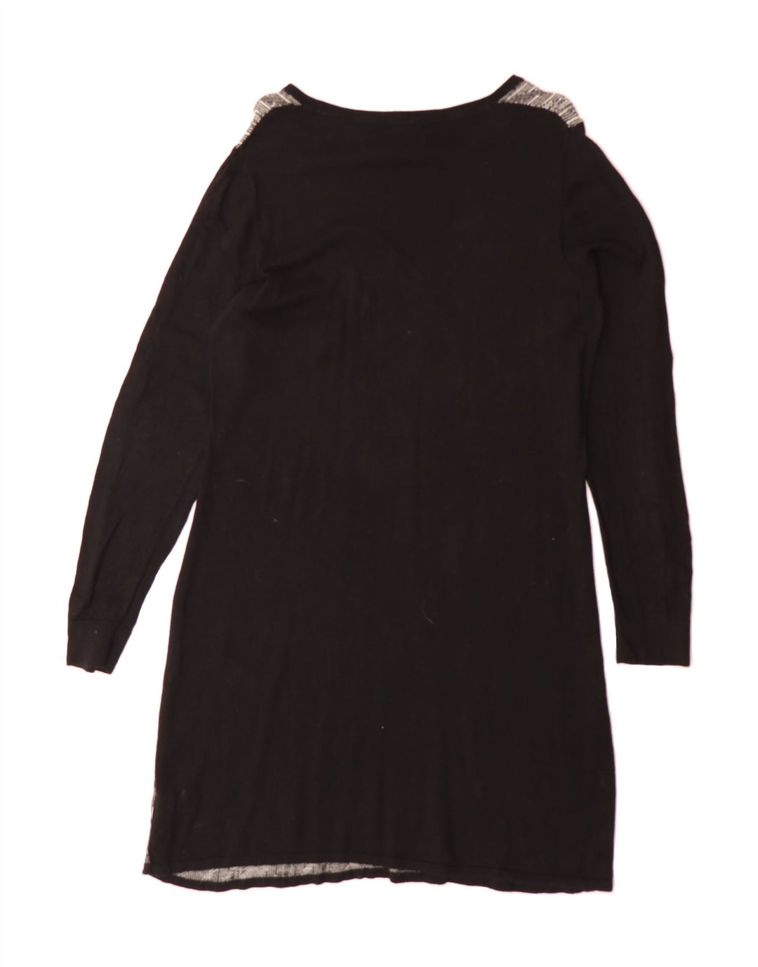 MOSSIMO Womens Jumper Dress UK 18 XL Black Chevron Cotton Vintage Mossimo and Second-Hand Mossimo from Messina Hembry 