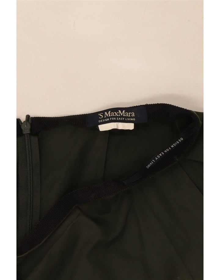 Saia plissada feminina Max Mara W30 verde médio