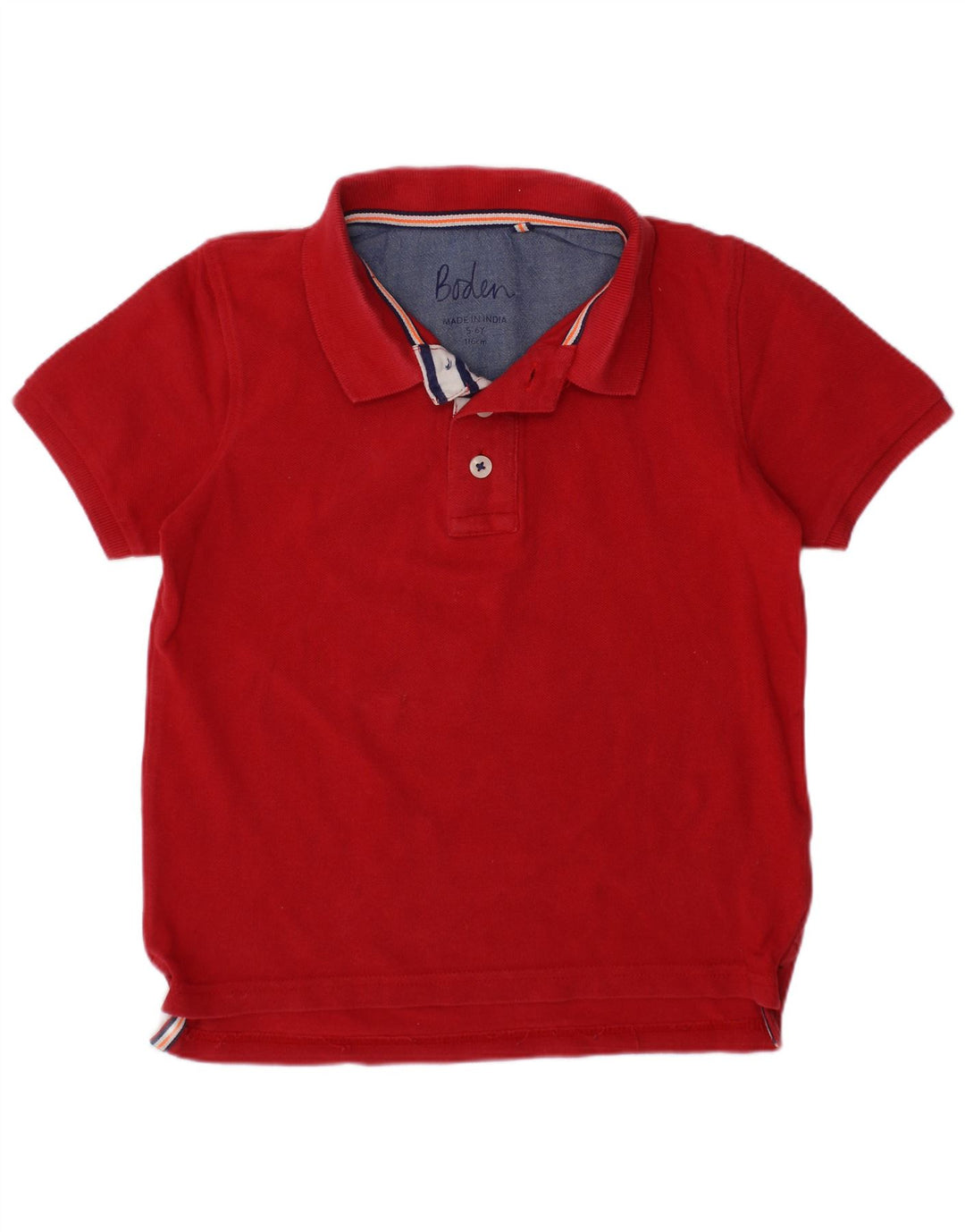 Camisa polo masculina BODEN 5-6 anos algodão vermelho