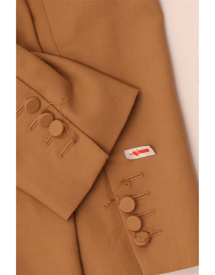 Marks & Spencer Jaqueta blazer feminina com peito duplo Reino Unido 22 3XL Bege