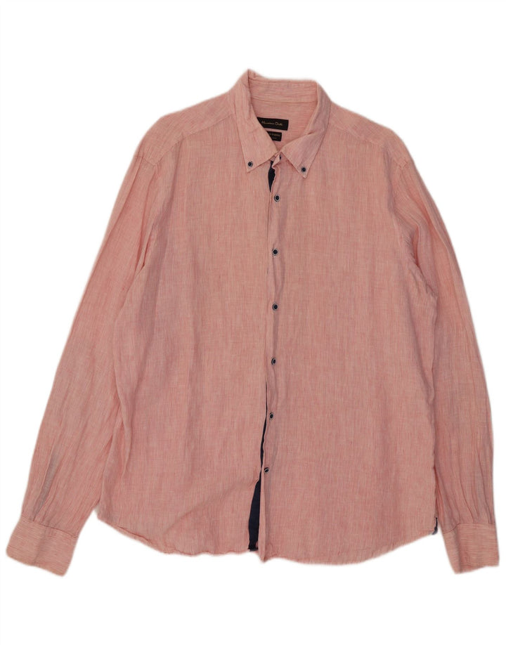 Camisa masculina Massimo Dutti 2XL listra rosa