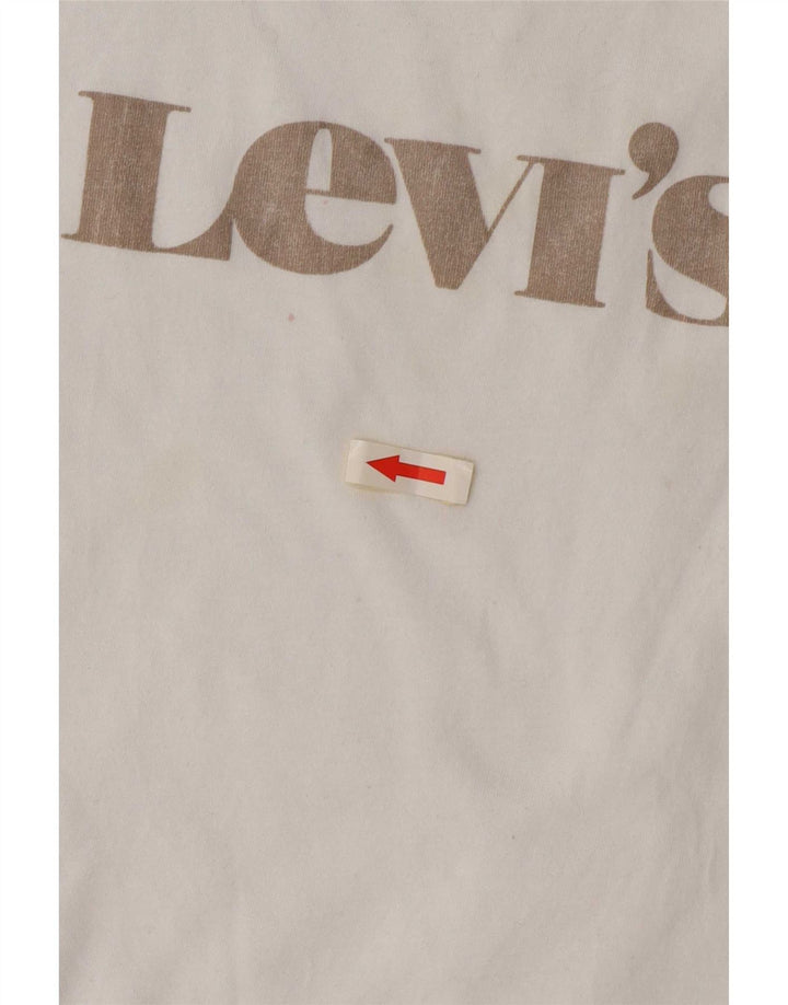 Camiseta feminina gráfica Levi's Top UK 10 pequena branca