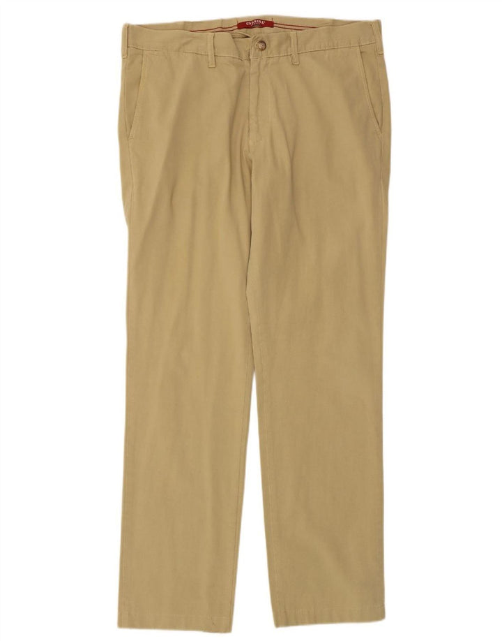 Calça Chino Carrera Masculina Reta W38 L32 Bege
