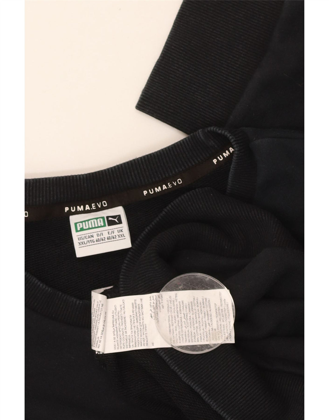 PUMA moletom gráfico masculino jumper 2XL algodão preto