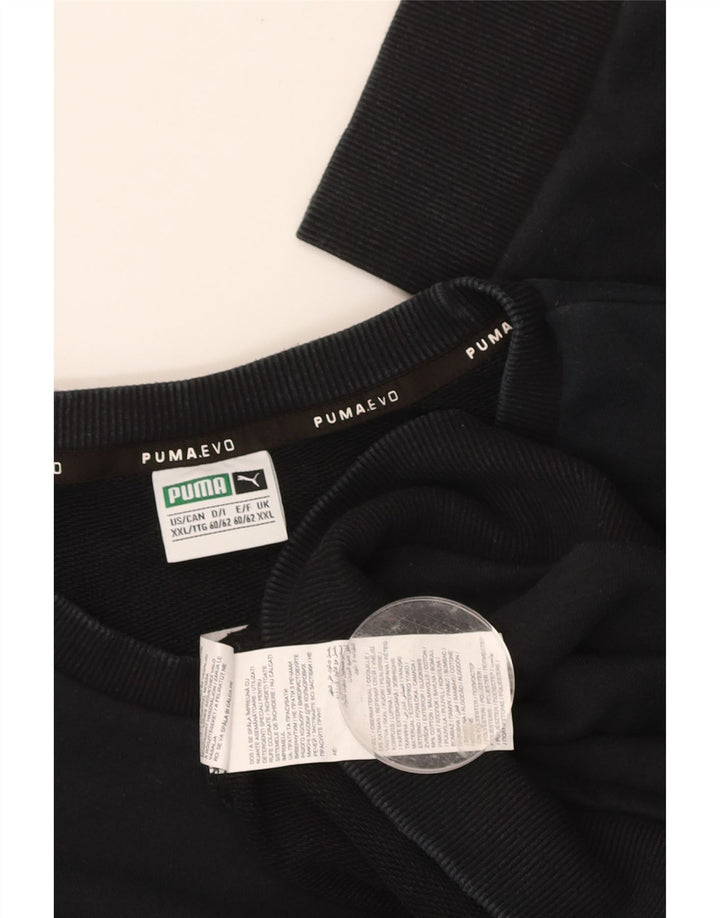 PUMA moletom gráfico masculino jumper 2XL algodão preto