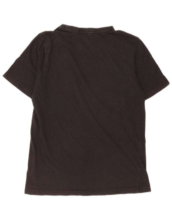 Puma Mens Graphic T-Shirt Top Pequeno Algodão Preto